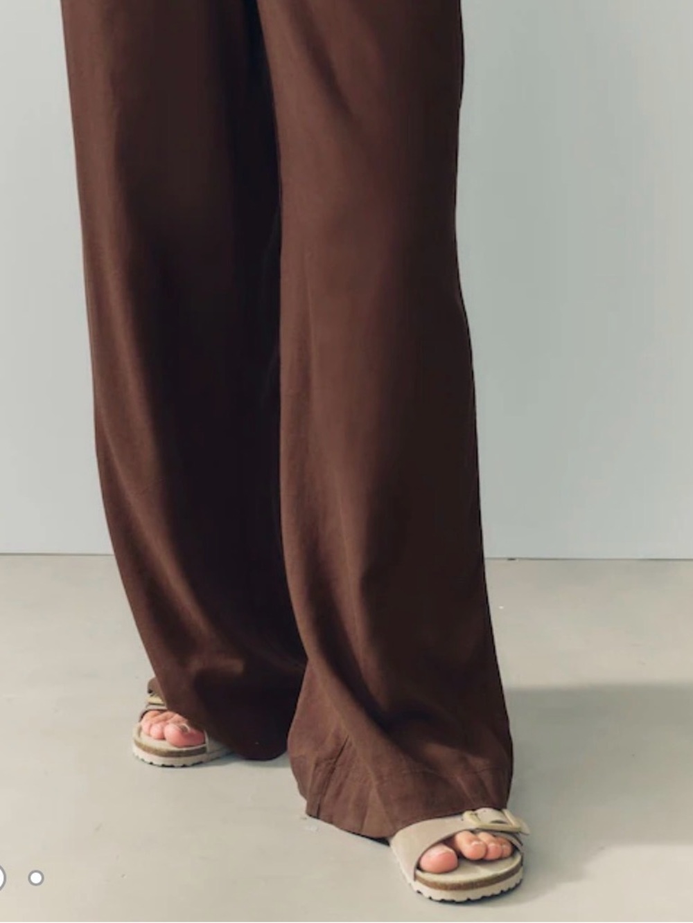 GAP Brown Wide-Leg Pull-On Pants - Picture 2 of 7